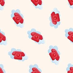 telephone icon cartoon seamless pattern background