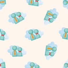 Contact person icon cartoon seamless pattern background
