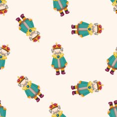 Royal theme king cartoon seamless pattern background N6