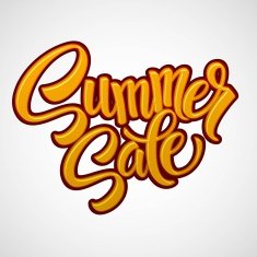 Summer sale message on orange background