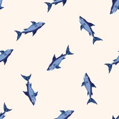 fish cartoon seamless pattern background N2