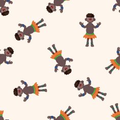 Aborigines cartoon seamless pattern background N4