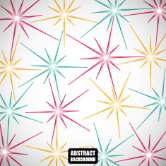 Abstract colored creative stars on the gray background