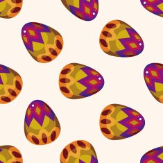 easter egg cartoon seamless pattern background N4