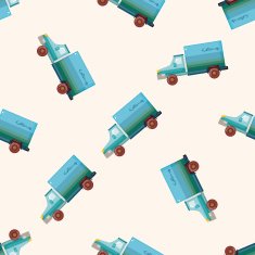 truck cartoon seamless pattern background N11
