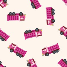 truck cartoon seamless pattern background N12
