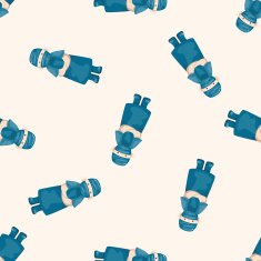 people theme doctor cartoon seamless pattern background N3