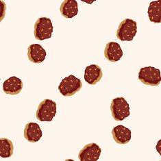 cookie cartoon seamless pattern background N2