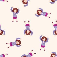 Office workers cartoon seamless pattern background N14