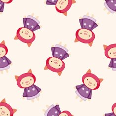 animal winter cartoon seamless pattern background N2