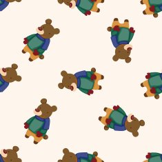 animal winter cartoon seamless pattern background N3