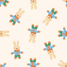 animal winter cartoon seamless pattern background N8