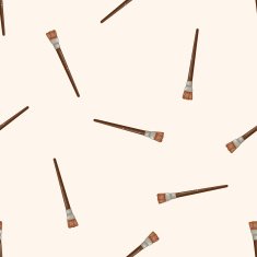 paint brush cartoon seamless pattern background