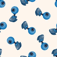 webcam cartoon seamless pattern background