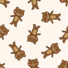 Amusement park doll performer cartoon seamless pattern background N2