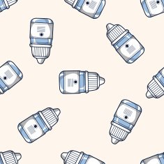Eye drops cartoon seamless pattern background