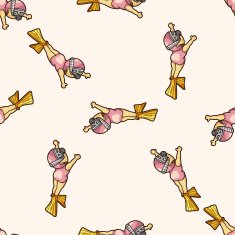 Water Sports cartoon seamless pattern background N3
