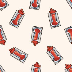 Thermometer cartoon seamless pattern background N3