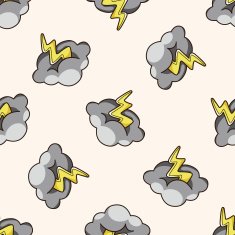 weather rainy day cartoon seamless pattern background N3