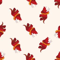 dinosaur cartoon seamless pattern background N2
