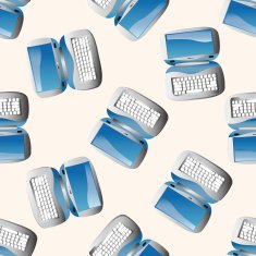 computer cartoon seamless pattern background N6