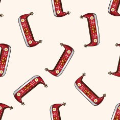 Transportation boat cartoon seamless pattern background N20