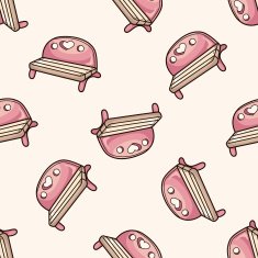 Amusement park chair cartoon seamless pattern background