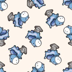 Amusement park facilities cartoon seamless pattern background N19