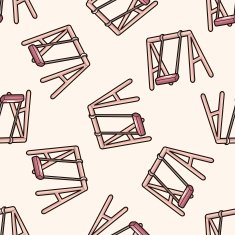 Amusement park facilities cartoon seamless pattern background N21