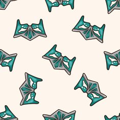 party mask cartoon seamless pattern background N3
