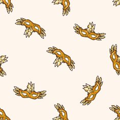 party mask cartoon seamless pattern background N4