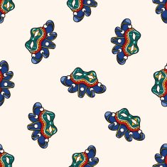 party mask cartoon seamless pattern background N7