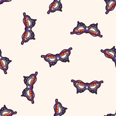 party mask cartoon seamless pattern background N8