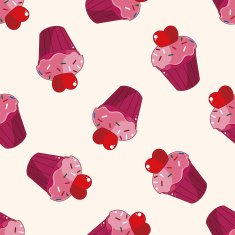 wedding cake cartoon seamless pattern background