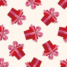 present gift cartoon seamless pattern background