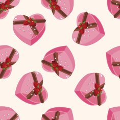 chocolate presents cartoon seamless pattern background
