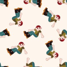 Extreme Sports cartoon seamless pattern background N5