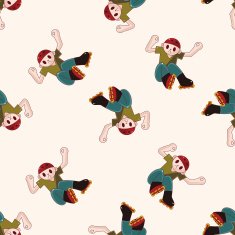 Extreme Sports cartoon seamless pattern background N6