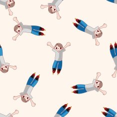 Extreme Sports cartoon seamless pattern background N7