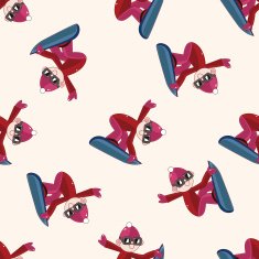 Extreme Sports cartoon seamless pattern background N10