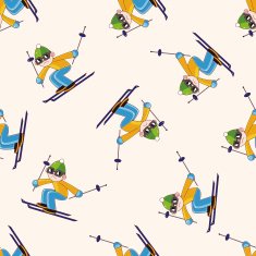 Extreme Sports cartoon seamless pattern background N11