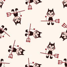 devil cartoon seamless pattern background N3