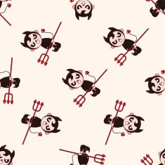 devil cartoon seamless pattern background N6
