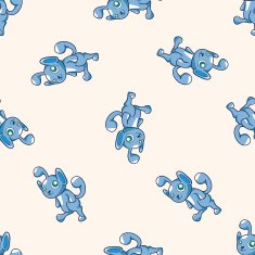 bizarre monster cartoon seamless pattern background N8