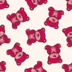 present bear cartoon seamless pattern background