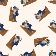 Extreme Sports cartoon seamless pattern background N16