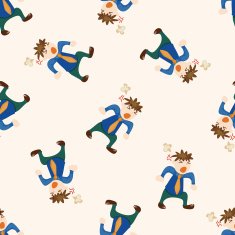 Office workers angry cartoon seamless pattern background N6