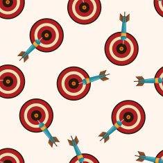 casino darts cartoon seamless pattern background