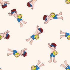 swimmer cartoon seamless pattern background N5