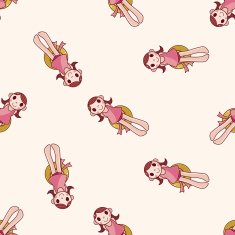 swimmer cartoon seamless pattern background N6